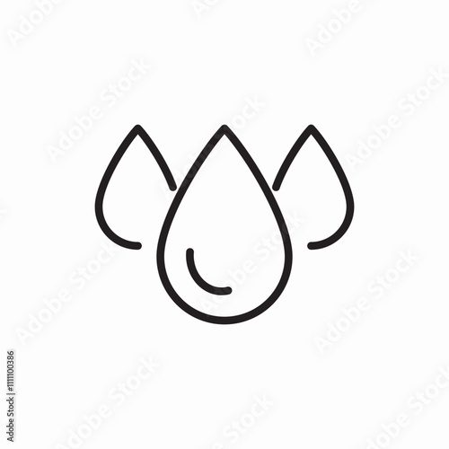 triple drop icon sign vector