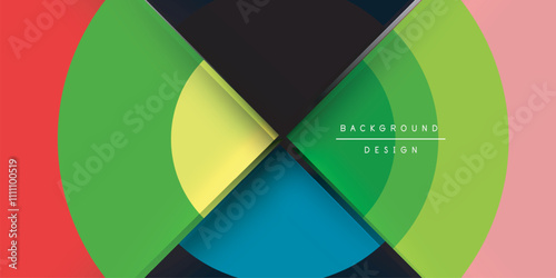 Target circle geometric abstract shapes. Vector Illustration For Wallpaper, Banner, Background, Card, Book Illustration, landing page