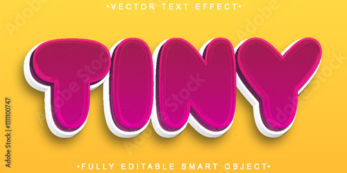 Cartoon Tiny Vector Fully Editable Smart Object Text Effect