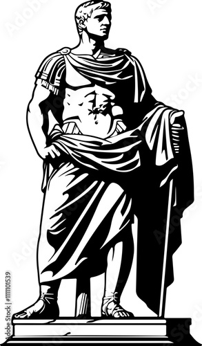 Illustration of a Roman Emperor Statue