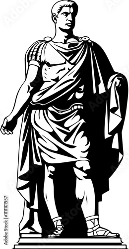 Illustration of a Roman Emperor Statue
