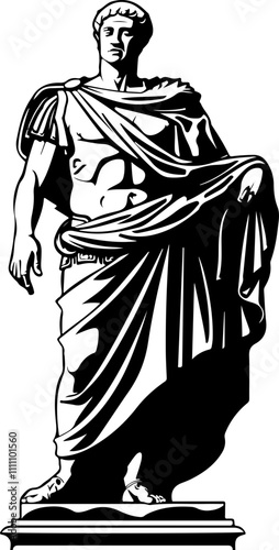 Illustration of a Roman Emperor Statue