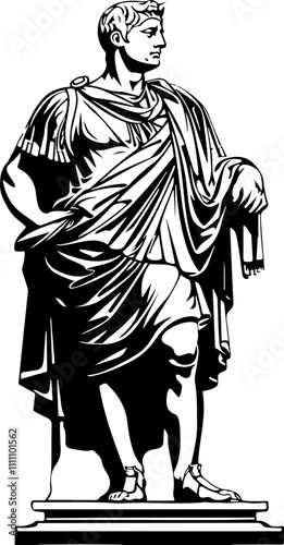 Illustration of a Roman Emperor Statue