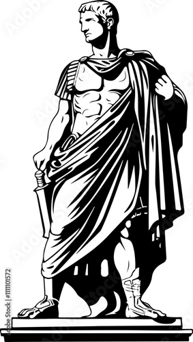 Illustration of a Roman Emperor Statue