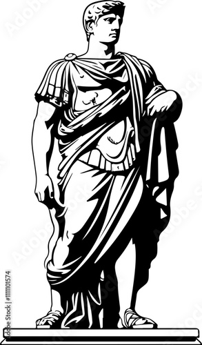 Illustration of a Roman Emperor Statue
