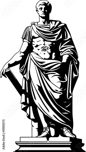 Illustration of a Roman Emperor Statue