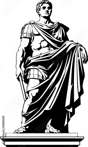 Illustration of a Roman Emperor Statue
