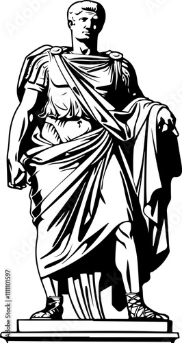 Illustration of a Roman Emperor Statue