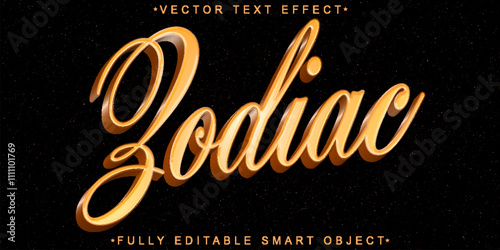 Zodiac Vector Fully Editable Smart Object Text Effect
