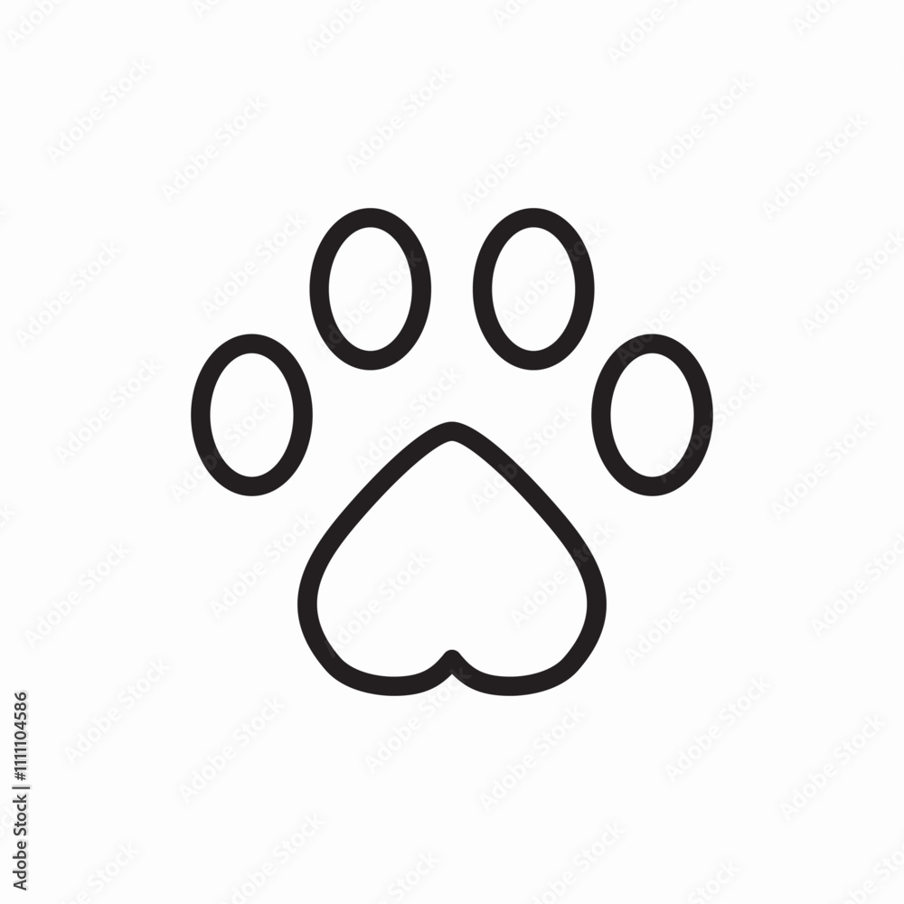animal paw icon sign vector animal paw icon sign vector