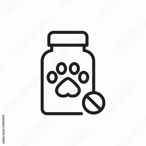 animal capsule bottle icon sign vector