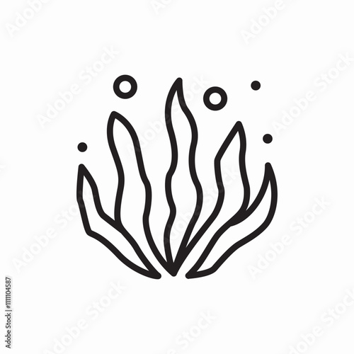 algae plant icon sign vector photo