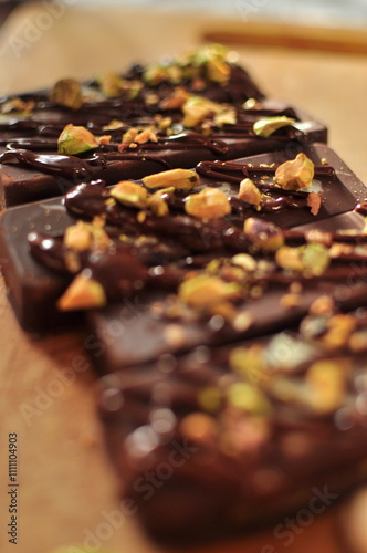 Dubai Chocolate Pistachio Bars with Kataifi Dough photo