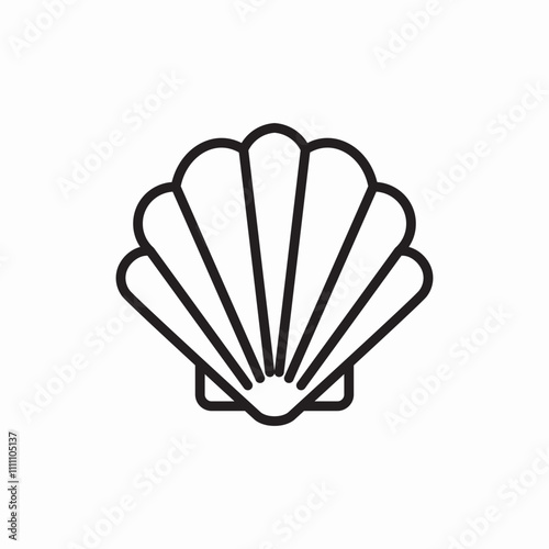 shellfish sea food icon sign vector