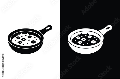 Frittata icon vector on White Background ,Vector Art Illustration on white background.