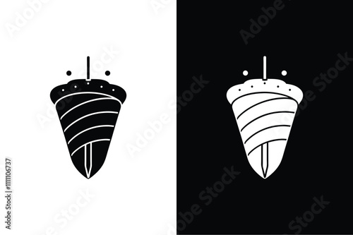 Kebab icon vector on White Background ,Vector Art Illustration on white background.