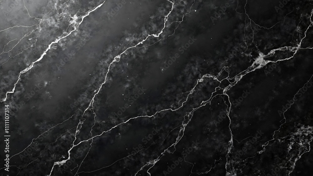 Fototapeta premium Elegant Black Marble Texture, Dark Sheen Countertop Background