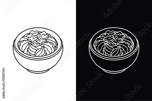 Kimchi icon vector on White Background ,Vector Art Illustration on white background.