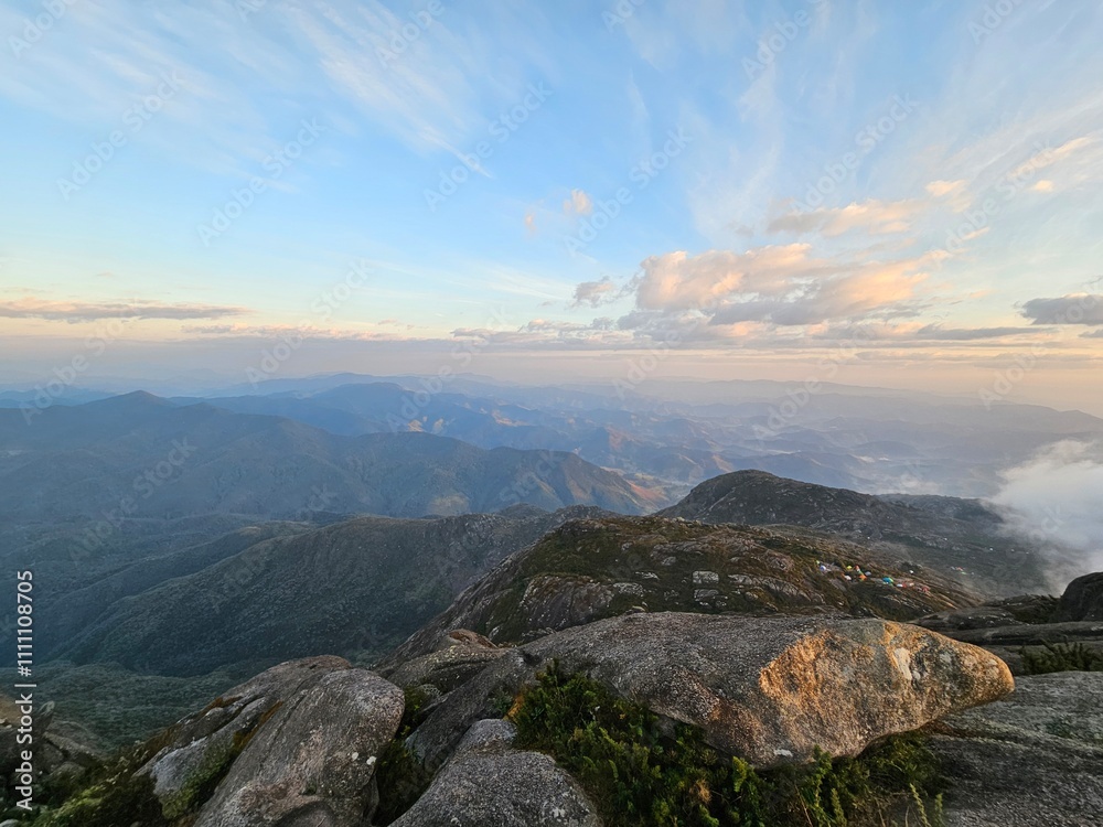 Fototapeta premium sunset over the mountains