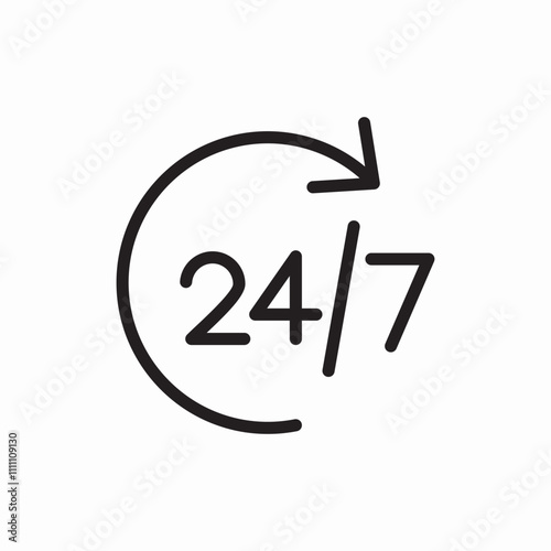 all the time icon sign vector