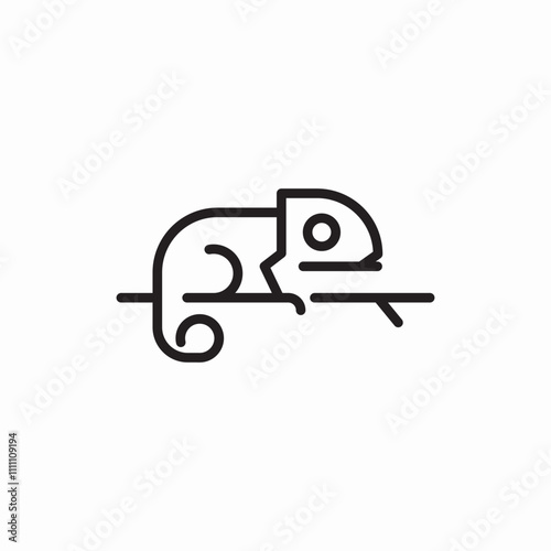 animal chameleon icon sign vector