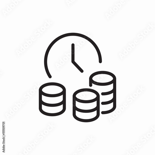 payment time icon sign vector