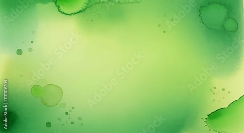 Vivid Green Watercolor for Environmental and Spring Projects. Generated with AI	