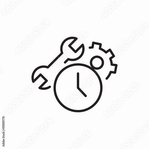 service control time icon sign vector