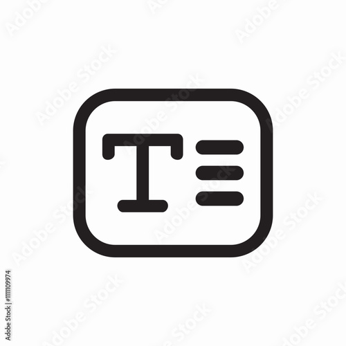 text type format icon sign vector