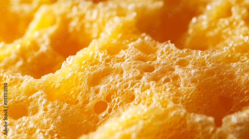 Close-up of a Yellow Sponge with Air Bubbles Close-up of a Yellow Sponge with Air Bubbles