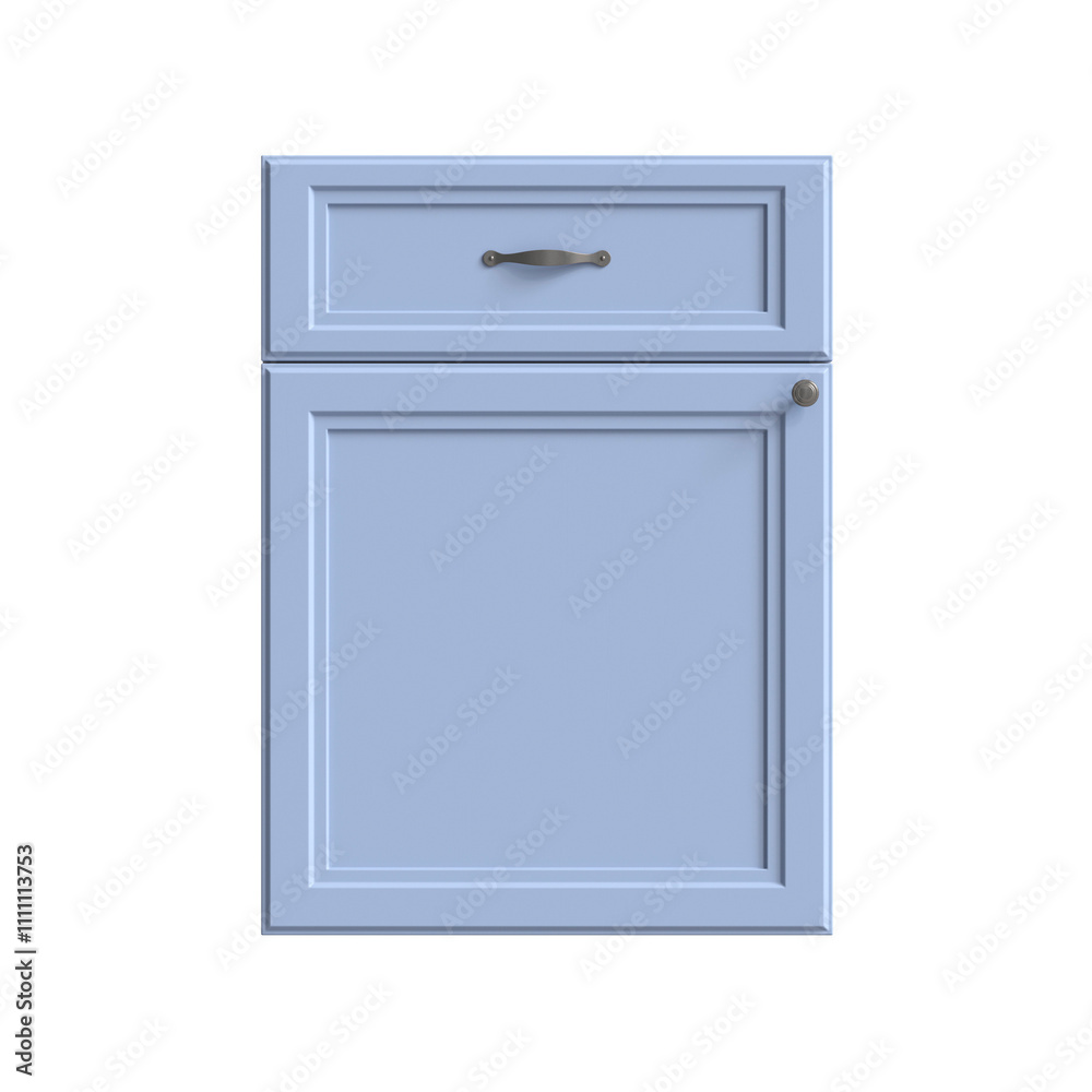 3d render of a blue kitchen facade , doors for kitchen cabinets, front view 3d render of a blue kitchen facade , doors for kitchen cabinets, front view