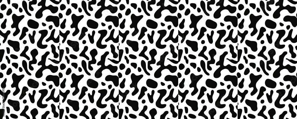 seamless pattern of Abstract black white organic shapes bold graphic design modern art seamless pattern of Abstract black white organic shapes bold graphic design modern art