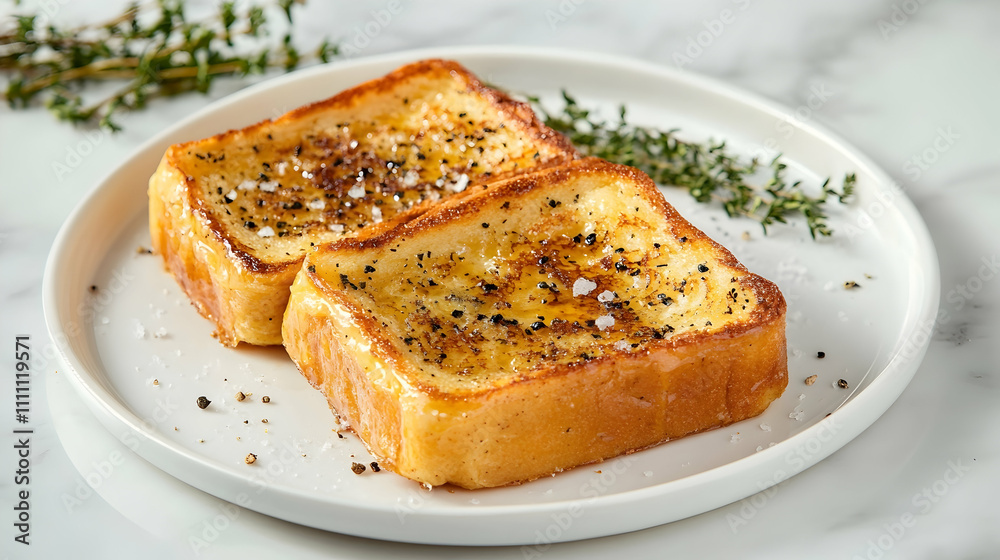 Salt and Pepper French Toast with Whipped Brown Butter and Maple Crystals, Modern Brunch Photography Salt and Pepper French Toast with Whipped Brown Butter and Maple Crystals, Modern Brunch Photography