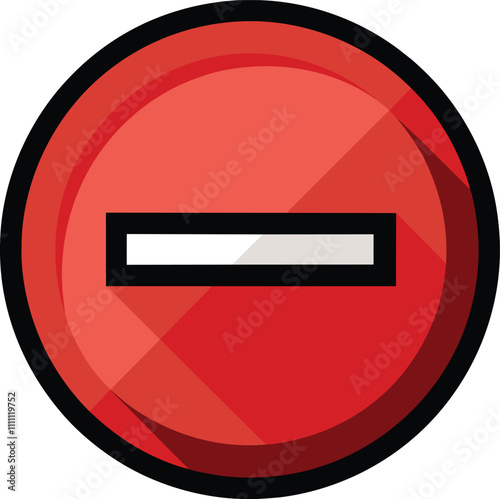 Access Denied symbol bold vector art