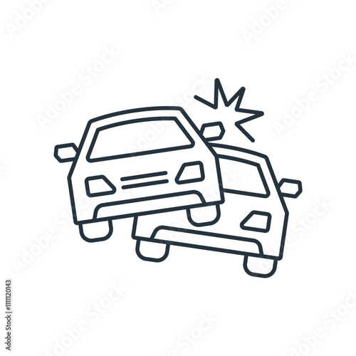 car crash icons  symbol vector elements for infographic web