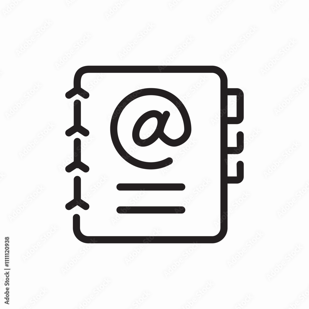 mail address book icon sign vector mail address book icon sign vector