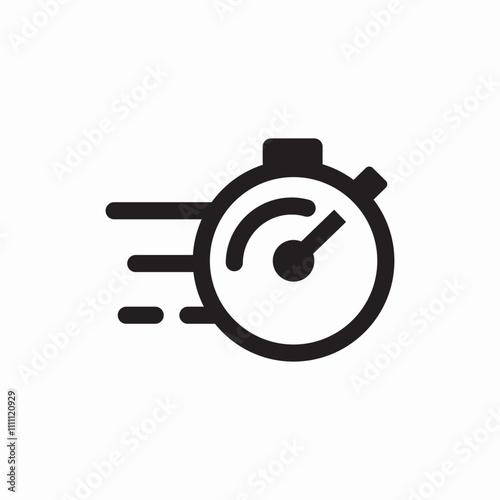 fast time stopwatch icon sign vector