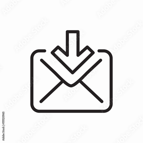 mail incoming icon sign vector