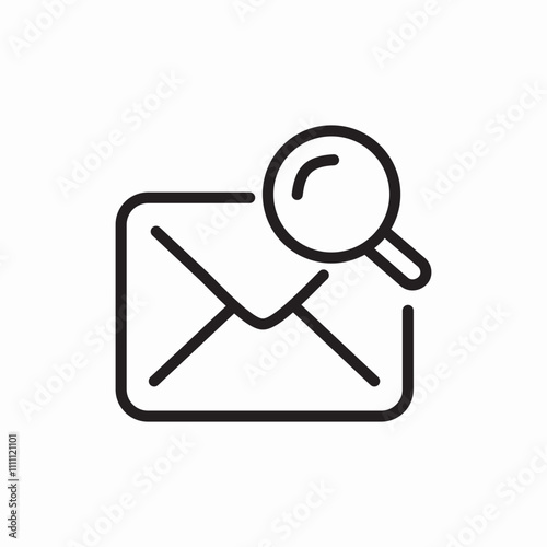 search mail message icon sign vector