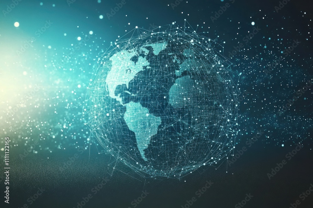 The Earth as a luminous digital globe The Earth as a luminous digital globe