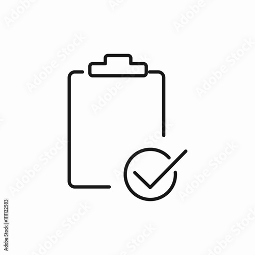 clipboard check mark icon sign vector