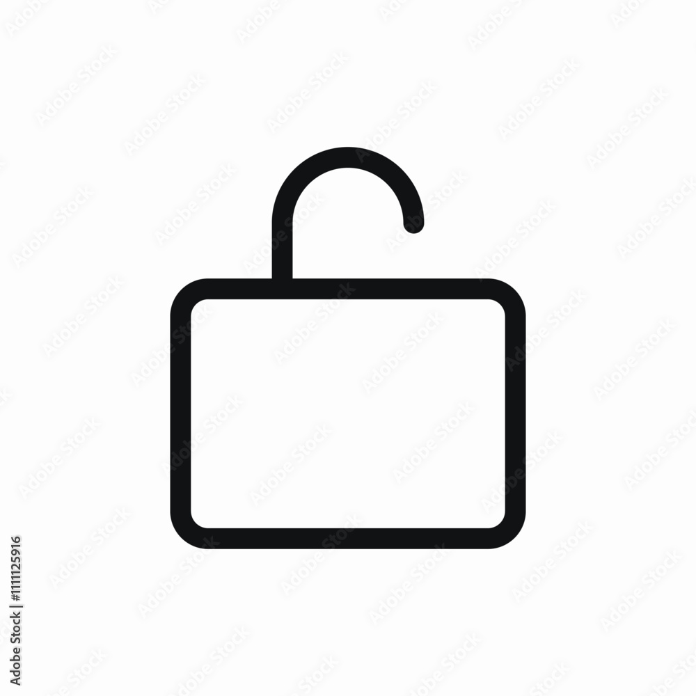 unlock safety icon sign vector unlock safety icon sign vector