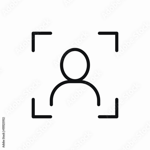 user scan icon sign vector