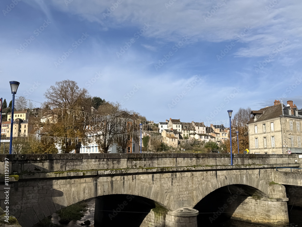 Ville d'Aubusson en hiver