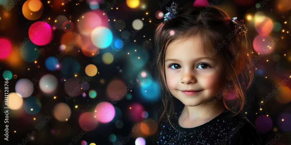 Dark black canvas with abstract blurred bokeh lights glowing in vibrant, festive colors. Perfect for trendy New Year greeting cards or party invitations Dark black canvas with abstract blurred bokeh lights glowing in vibrant, festive colors. Perfect for trendy New Year greeting cards or party invitations