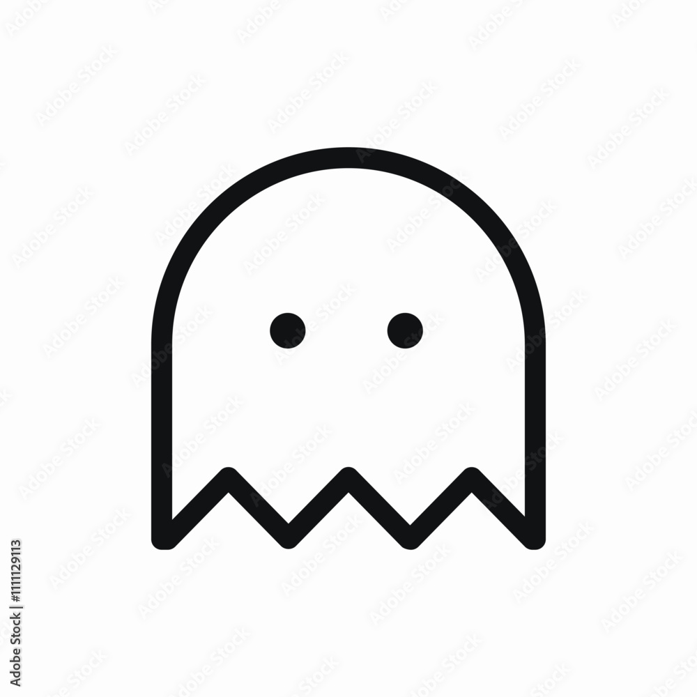 monster ghost icon sign vector monster ghost icon sign vector