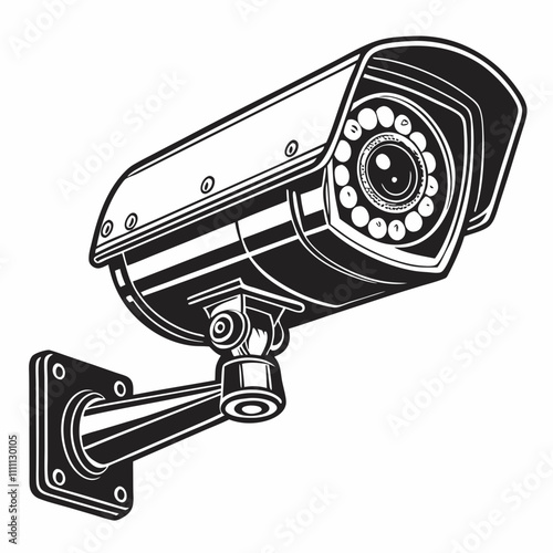 CCTV silhouette vector illustration