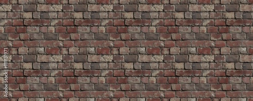 seamless pattern of Red brown beige brick wall texture background rustic grunge design 