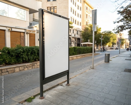 blank billboard on a street photo