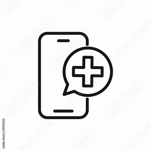 phone first aid icon sign vector